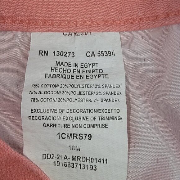 Lee Women's Cotton Blend Pink Mid Rise Regular Shorts Size 18 - Picture 7 of 8